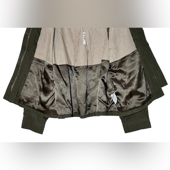 NWT Madewell Waxed Zip-Front Jacket in Trench Green, Corduroy Collar, NW759, M - Picture 13 of 16